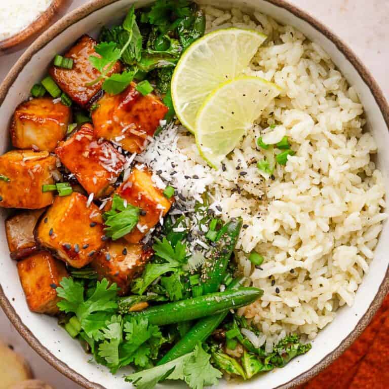 tofu rice bowl.