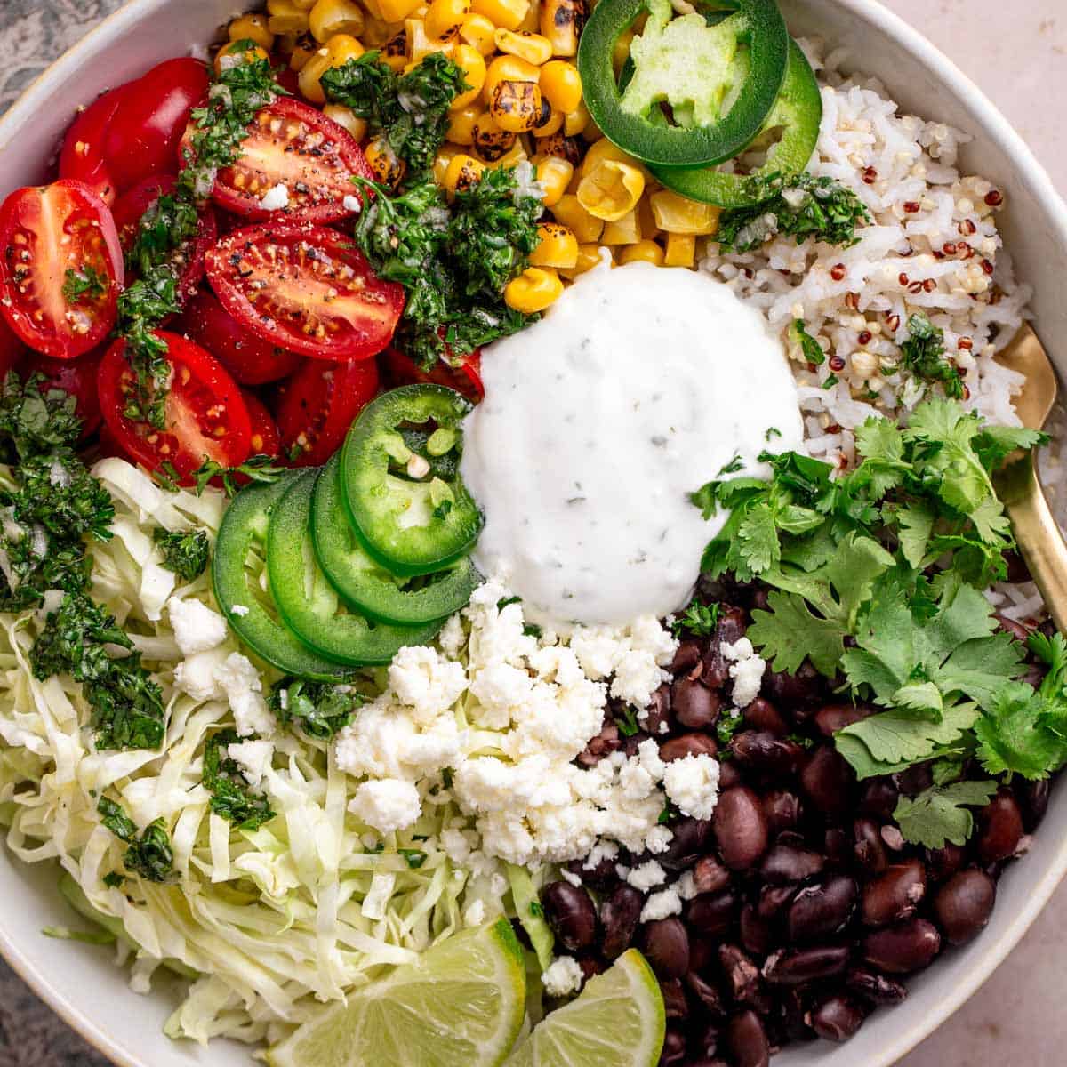 vegan protein burrito bowls.