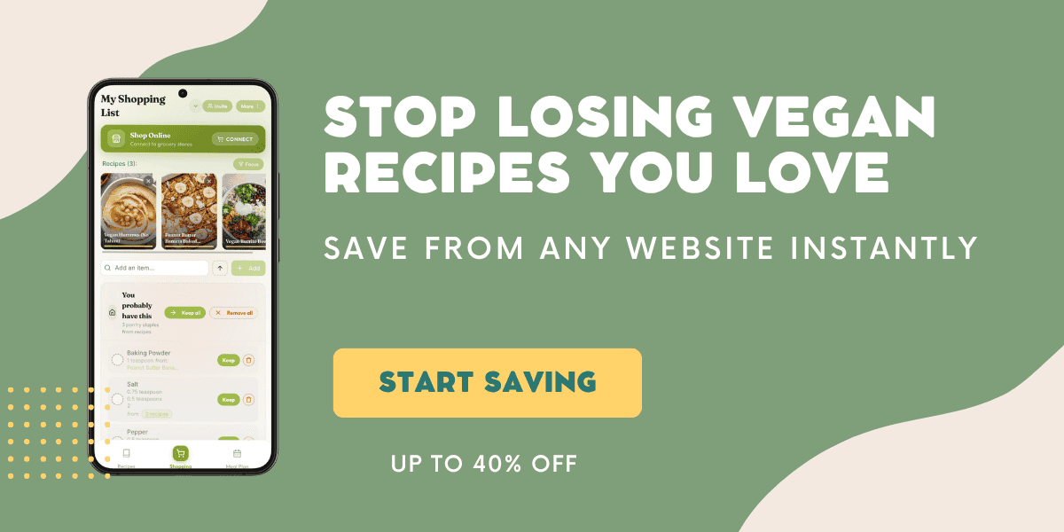 Save vegan recipes for later