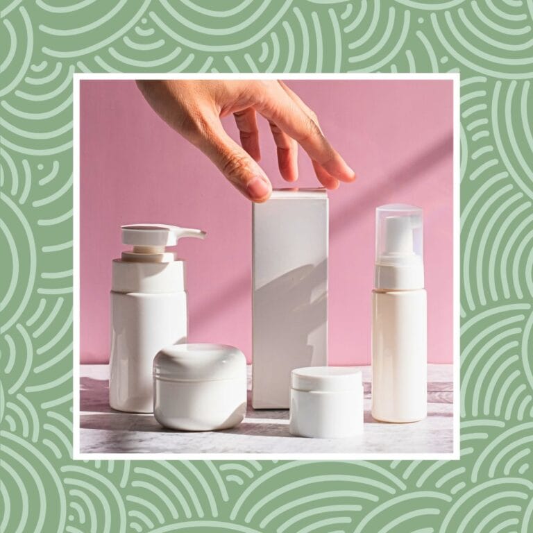 Minimal skincare products for a lazy girl’s vegan skincare routine with cleanser, moisturizer, and sunscreen.