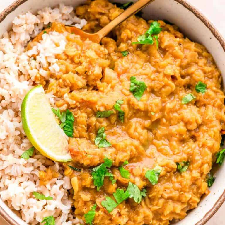 Easy Red Lentil Dahl (One Pot, 30-Minute Vegan Dinner)