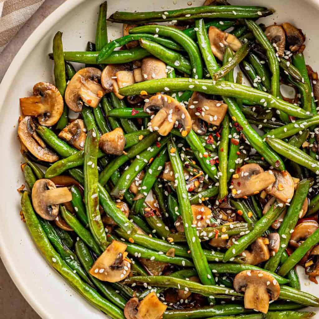 Vegan Garlic Soy Green Beans in 20 Minutes