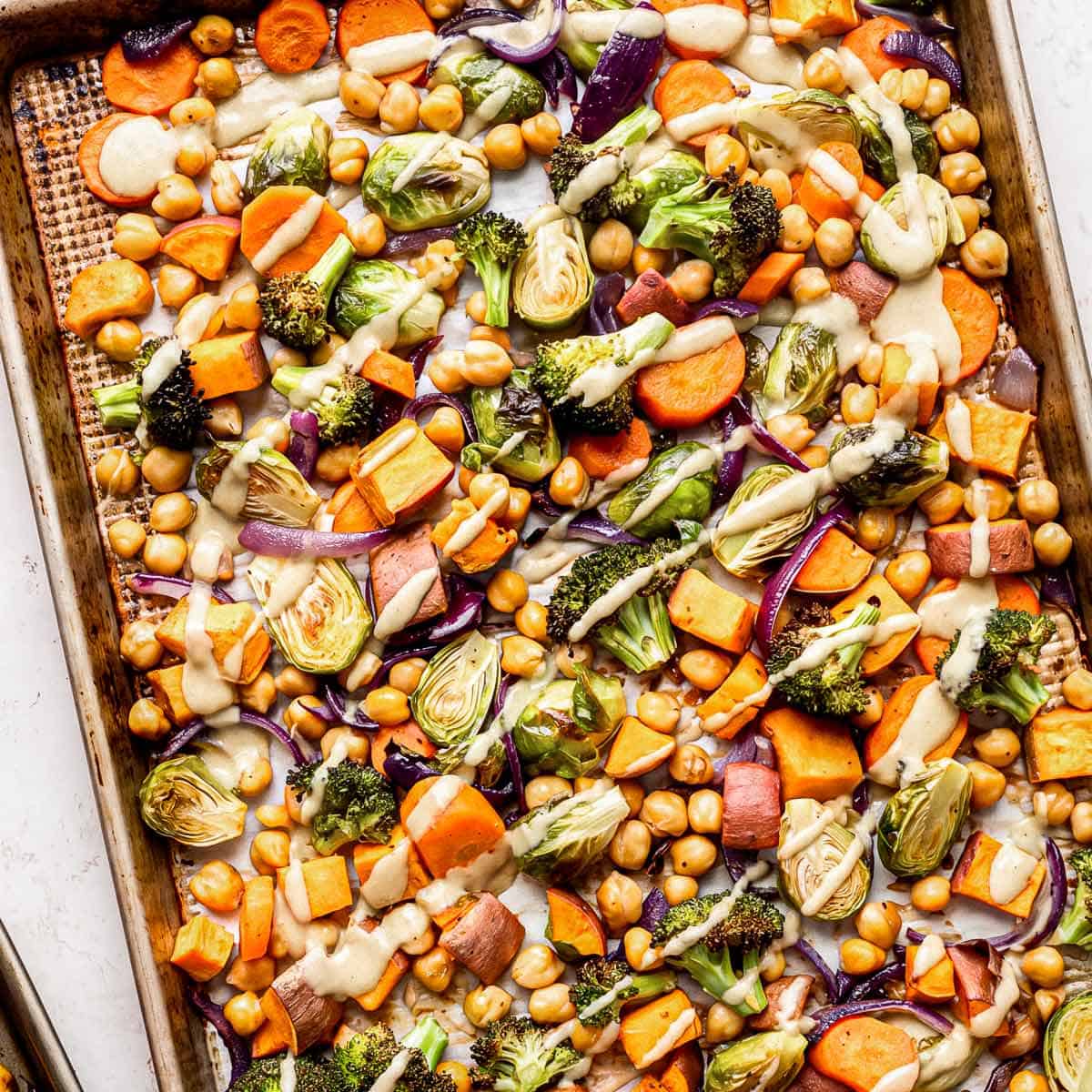 Maple Tahini Roasted Vegetables